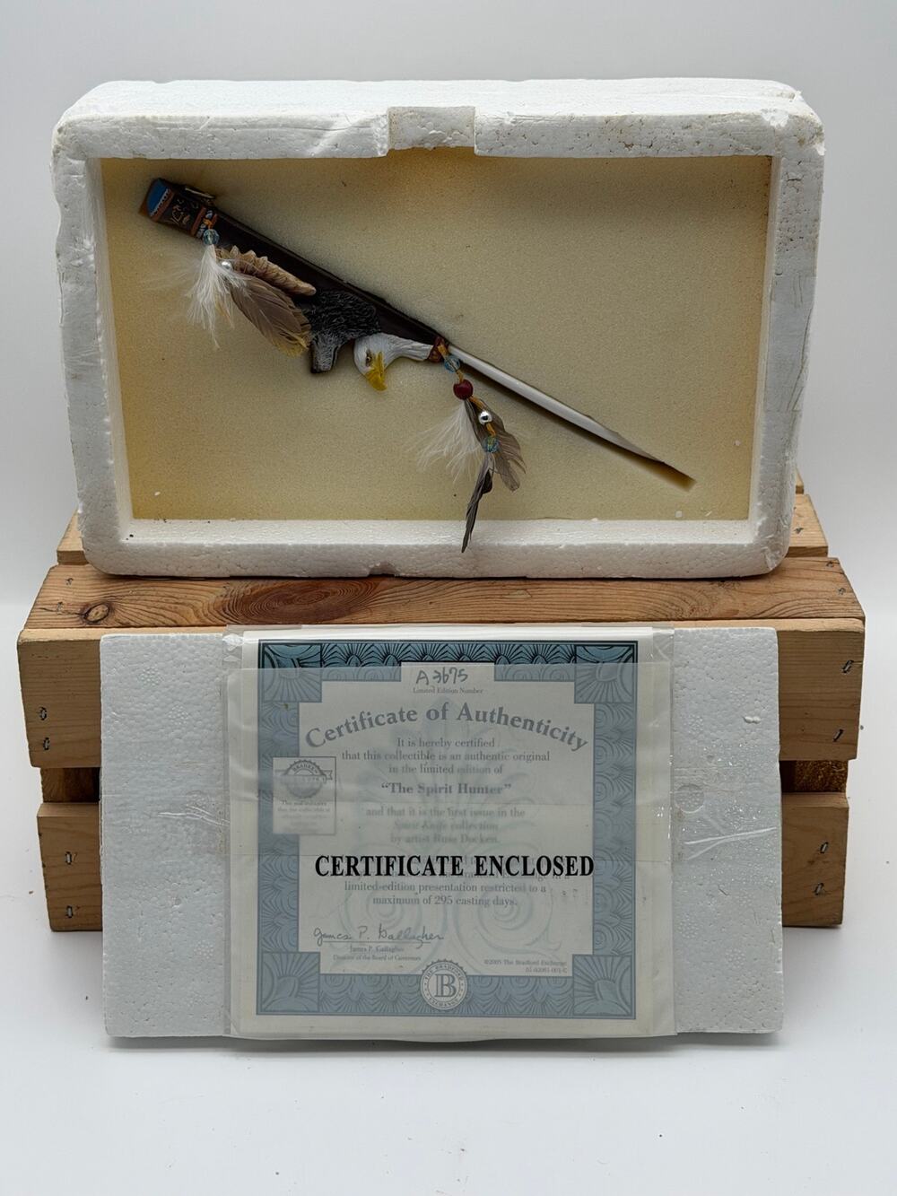 The Bradford Exchange "The Spirit Hunter" Decorative Knife by Russ Docken